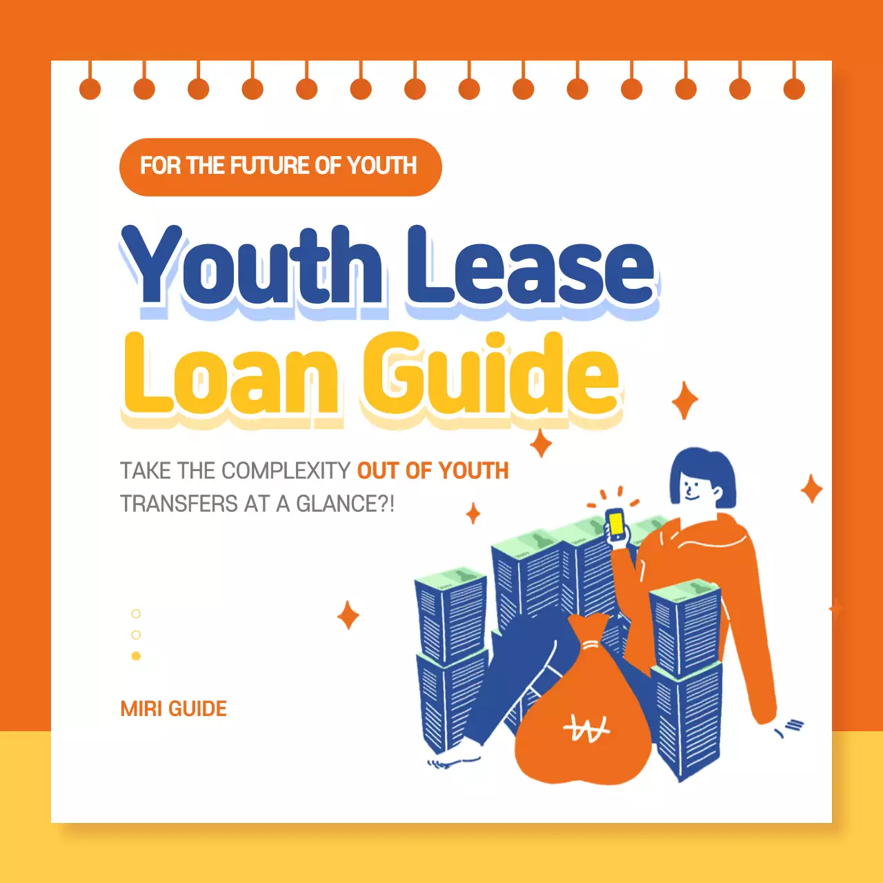 Orange Modern Finance Guide Social Media Post