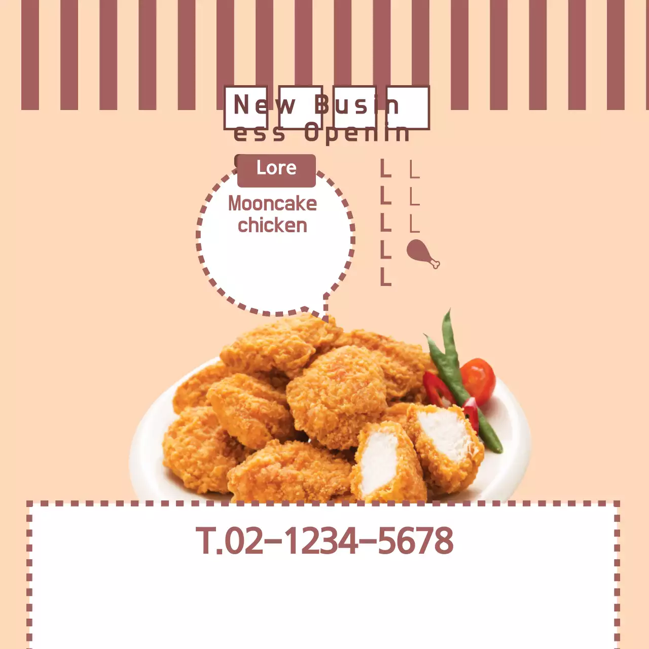 Beige Traditional Chicken Promotion Banner