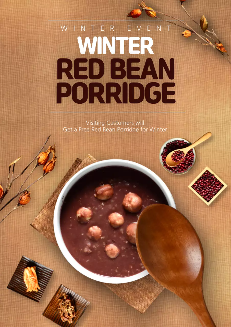 Brown Rustic Porridge Promotion Poster