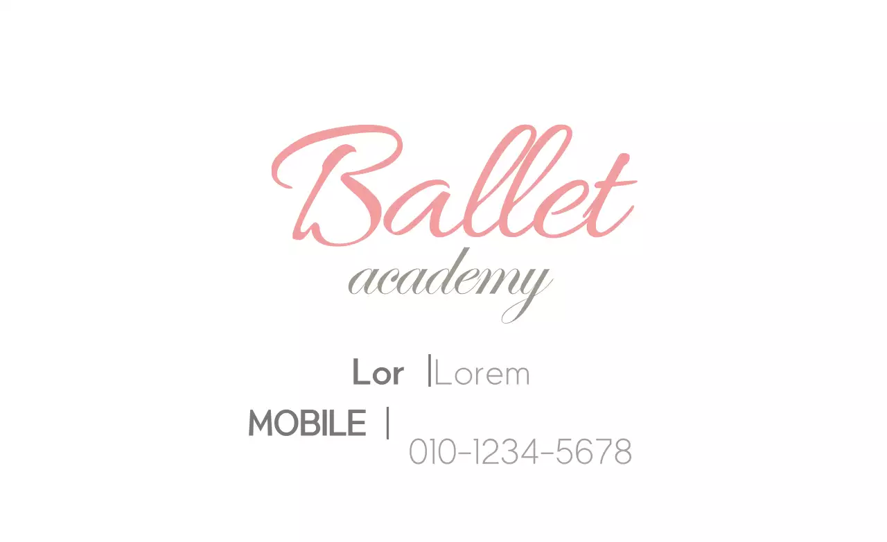 Banner de cartão de balé elegante rosa