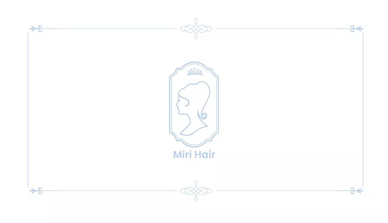 Blue Minimalist Hair Business Card