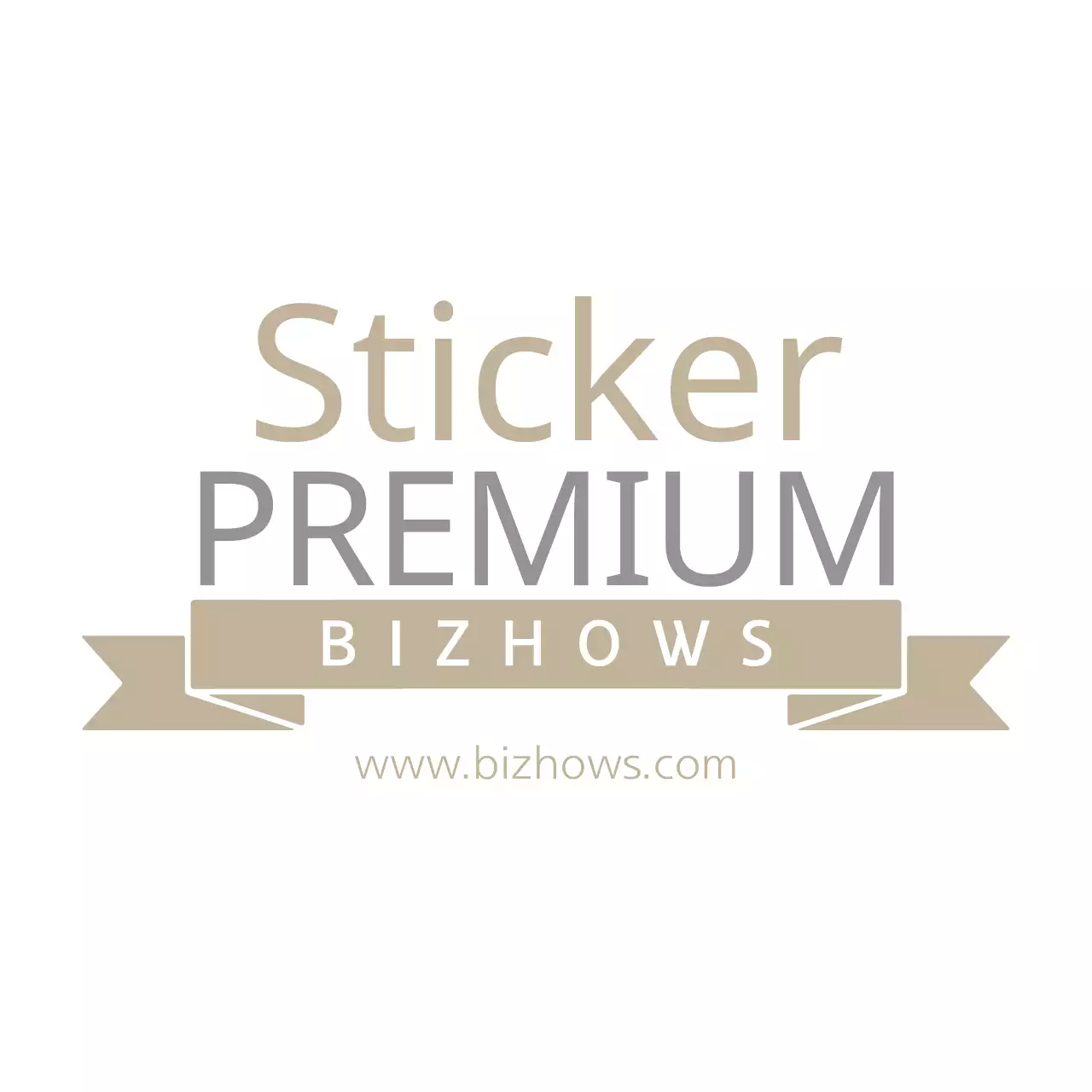 Banner de propaganda de adesivo minimalista bege