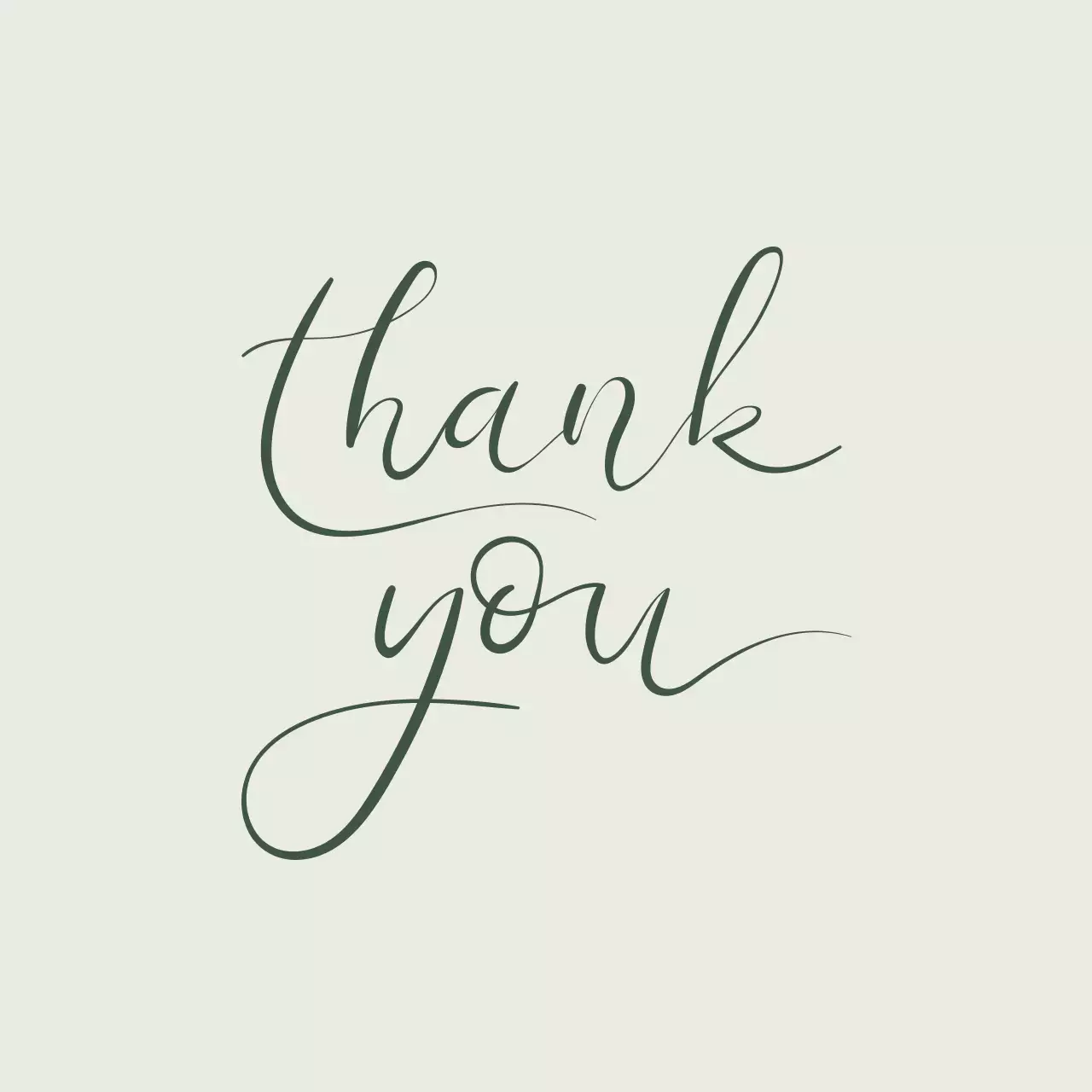 Green Elegant Thank You Card Banner