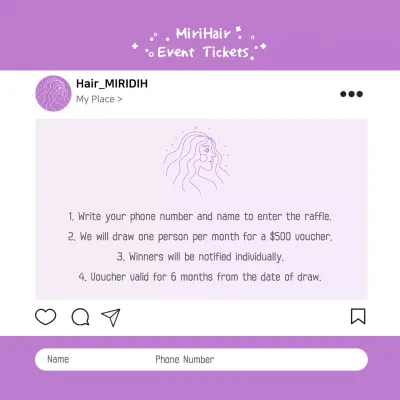 Purple Trendy Raffle Promotion Instagram Post