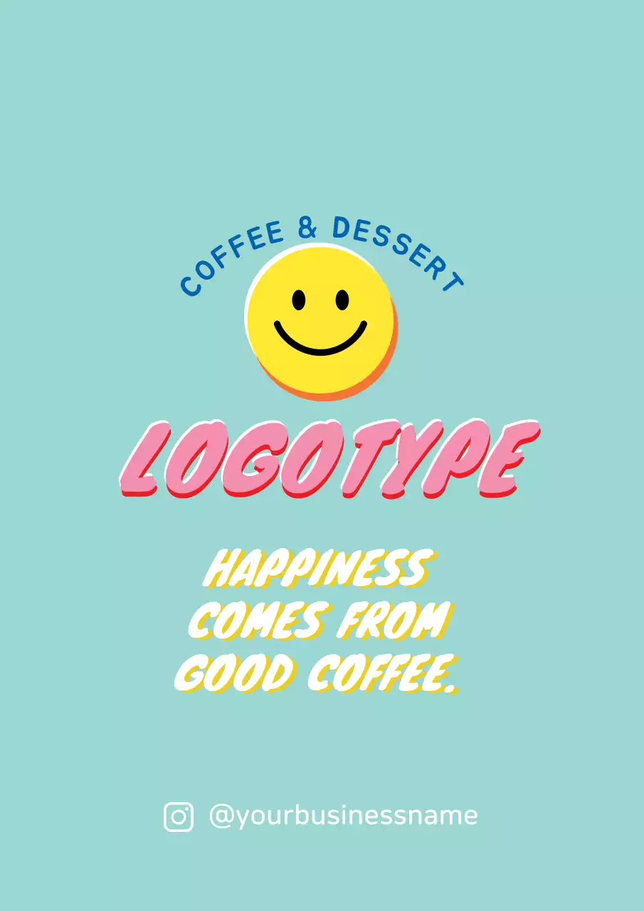 Mint Trendy Coffee Promotion Poster