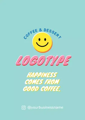 Mint Trendy Coffee Promotion Poster