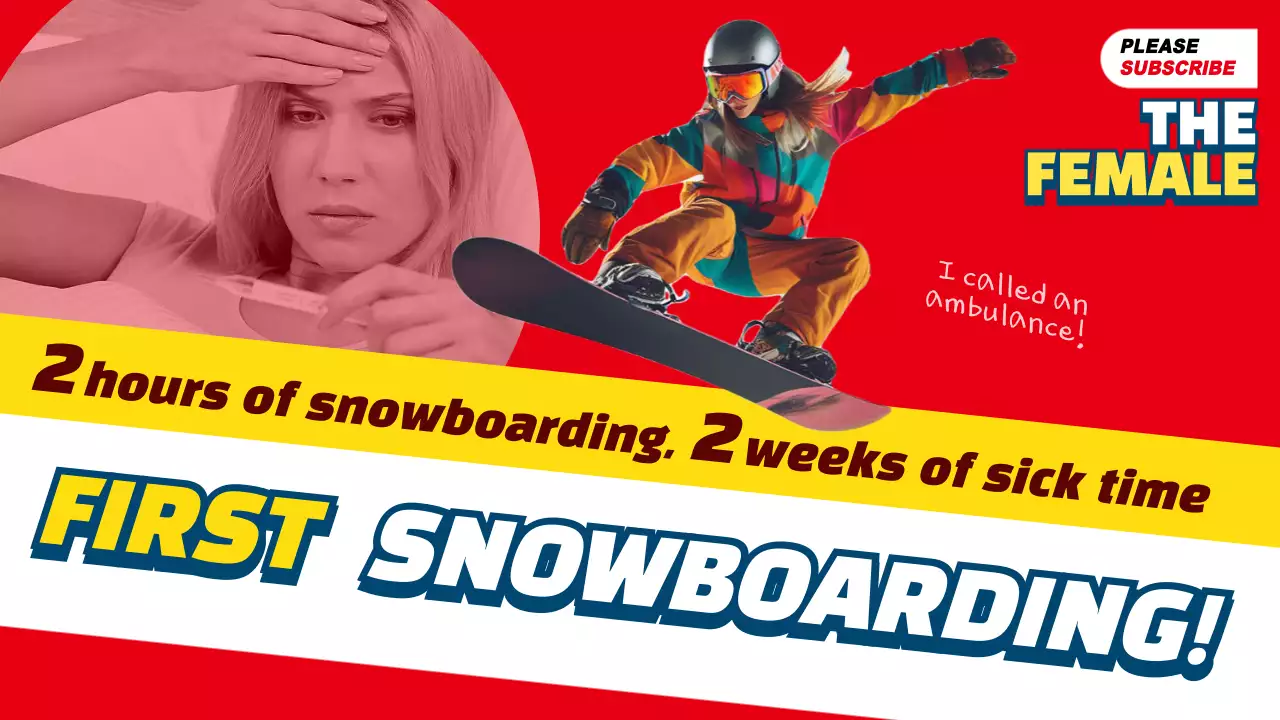 Blue Trendy Skiing Promotion YouTube Thumbnail