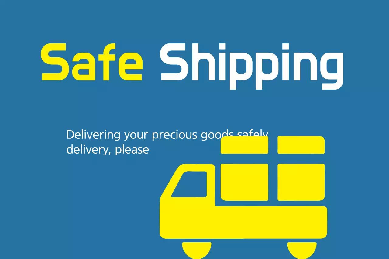 Banner de promoção de envio simples azul