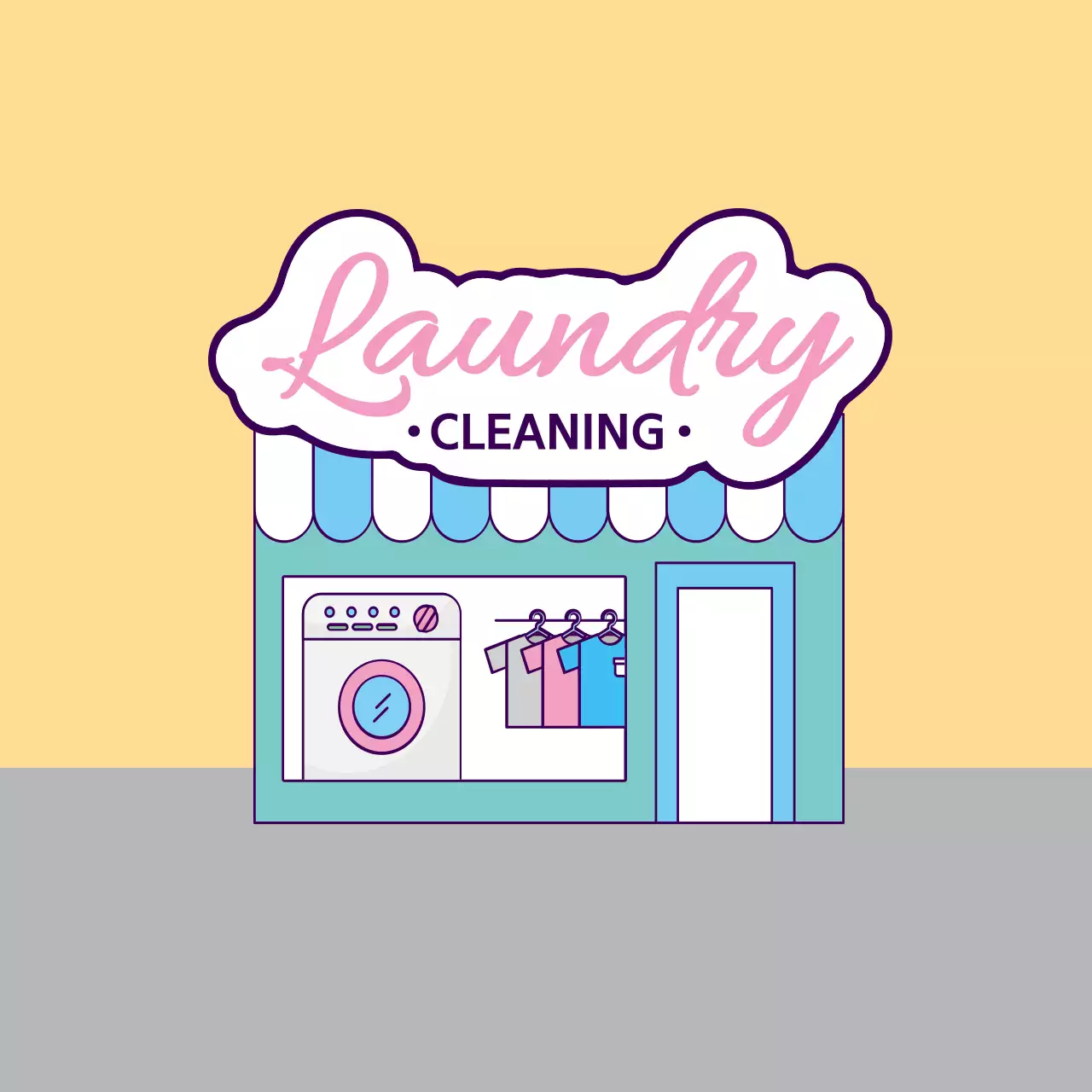 Mint Minimal Laundry Advertisement Banner