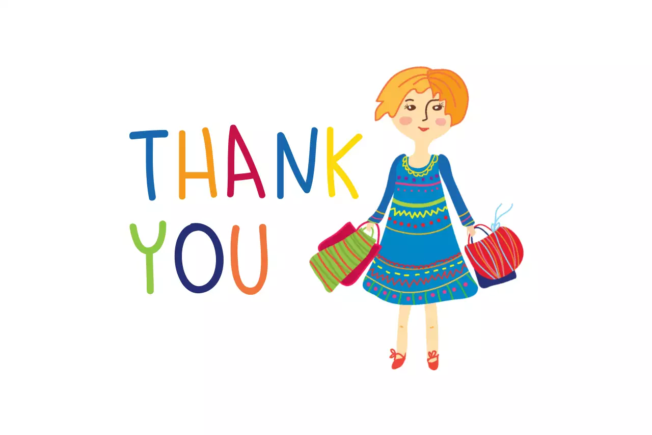 Rainbow Simple Thank You Card Banner