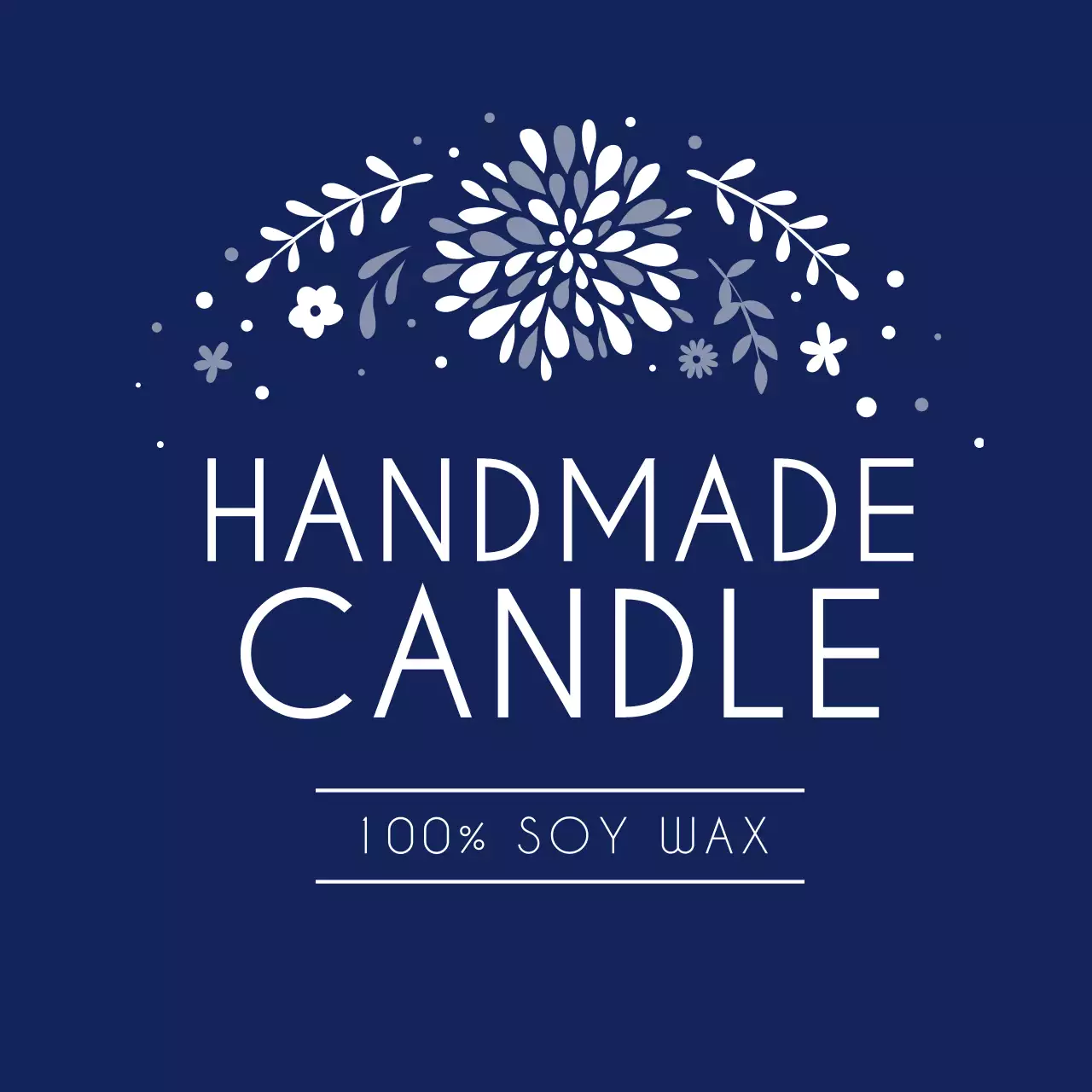 Navy Minimal Candle Advertisement Banner
