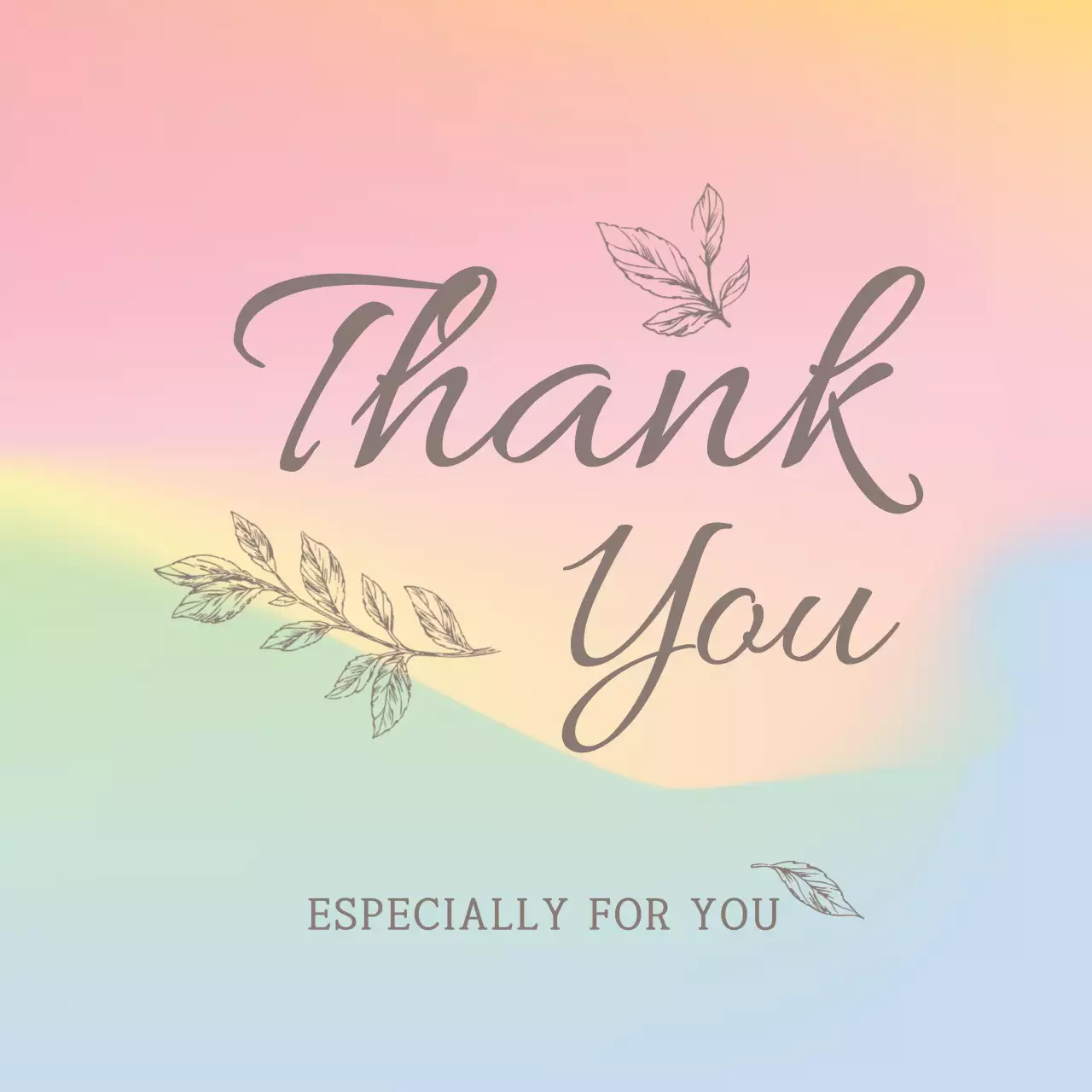 Biểu ngữ thiệp cảm ơn thanh lịch màu phấn