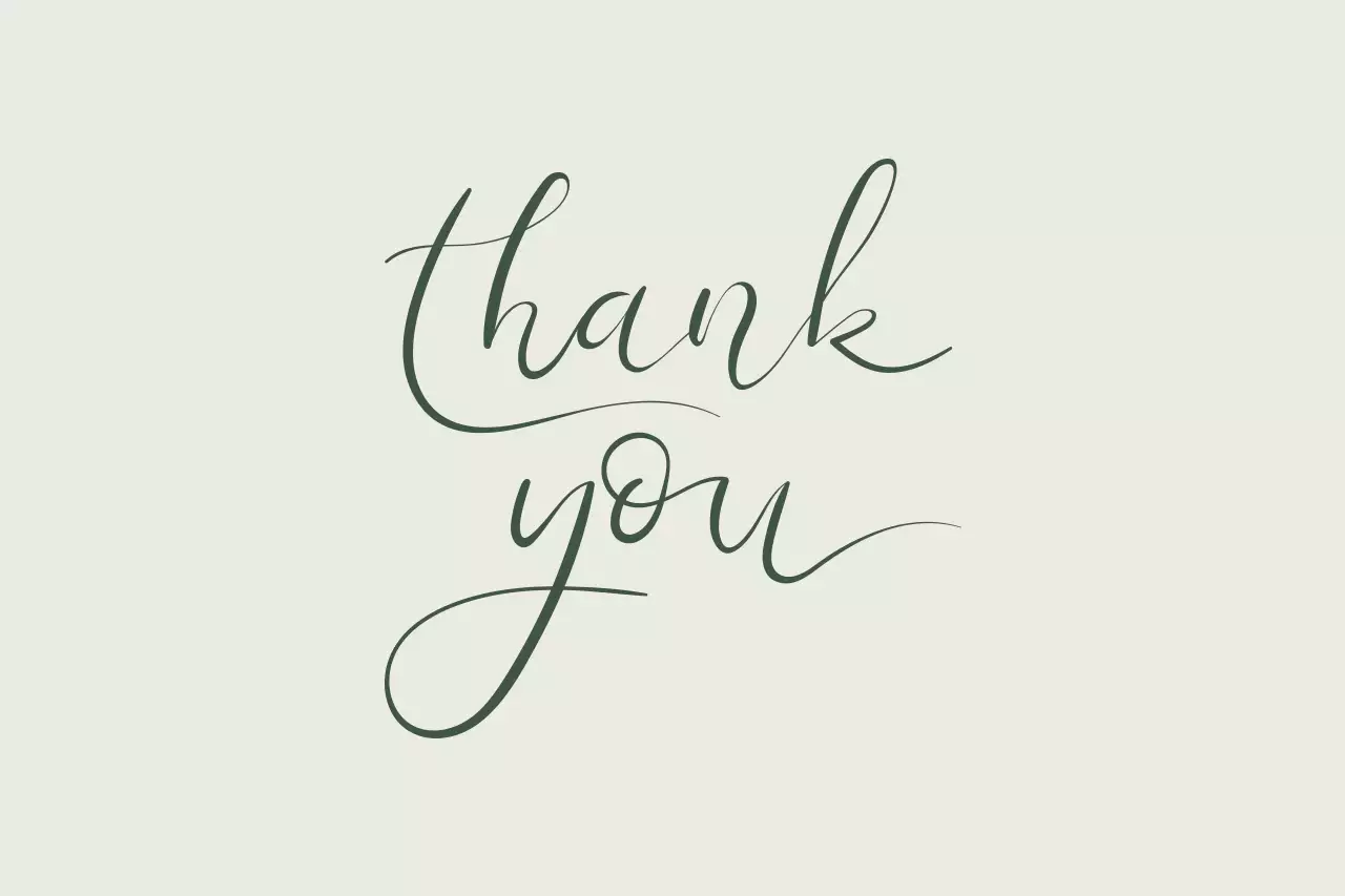Green Elegant Thank You Card Banner