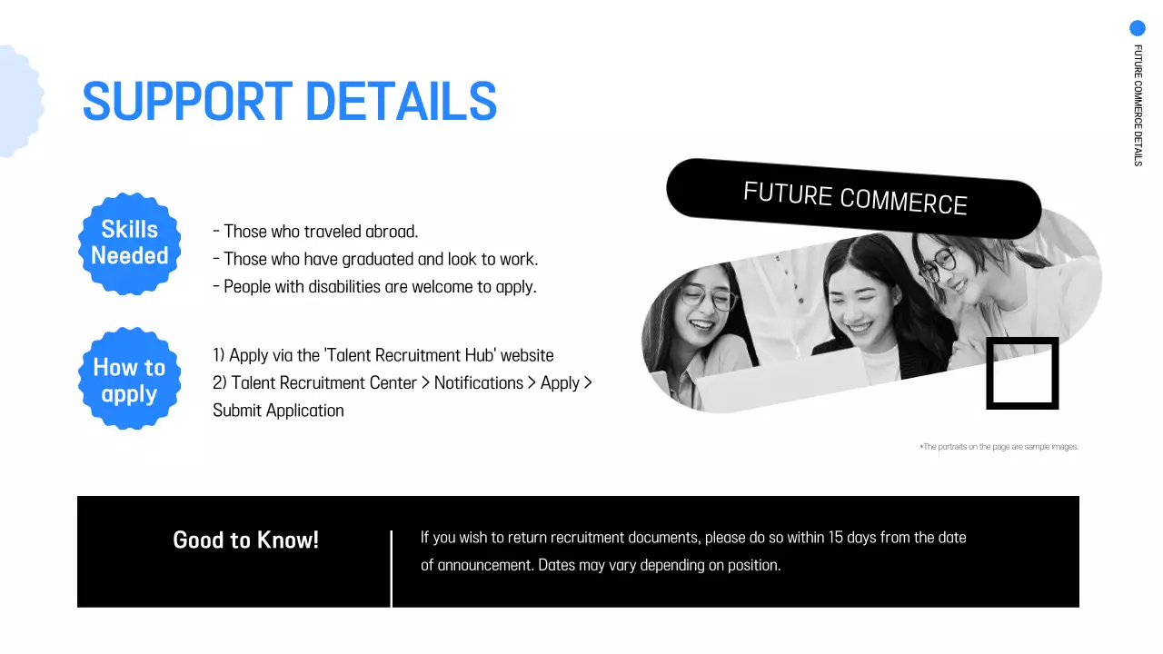 Blue Modern Recruitment Event Presentation