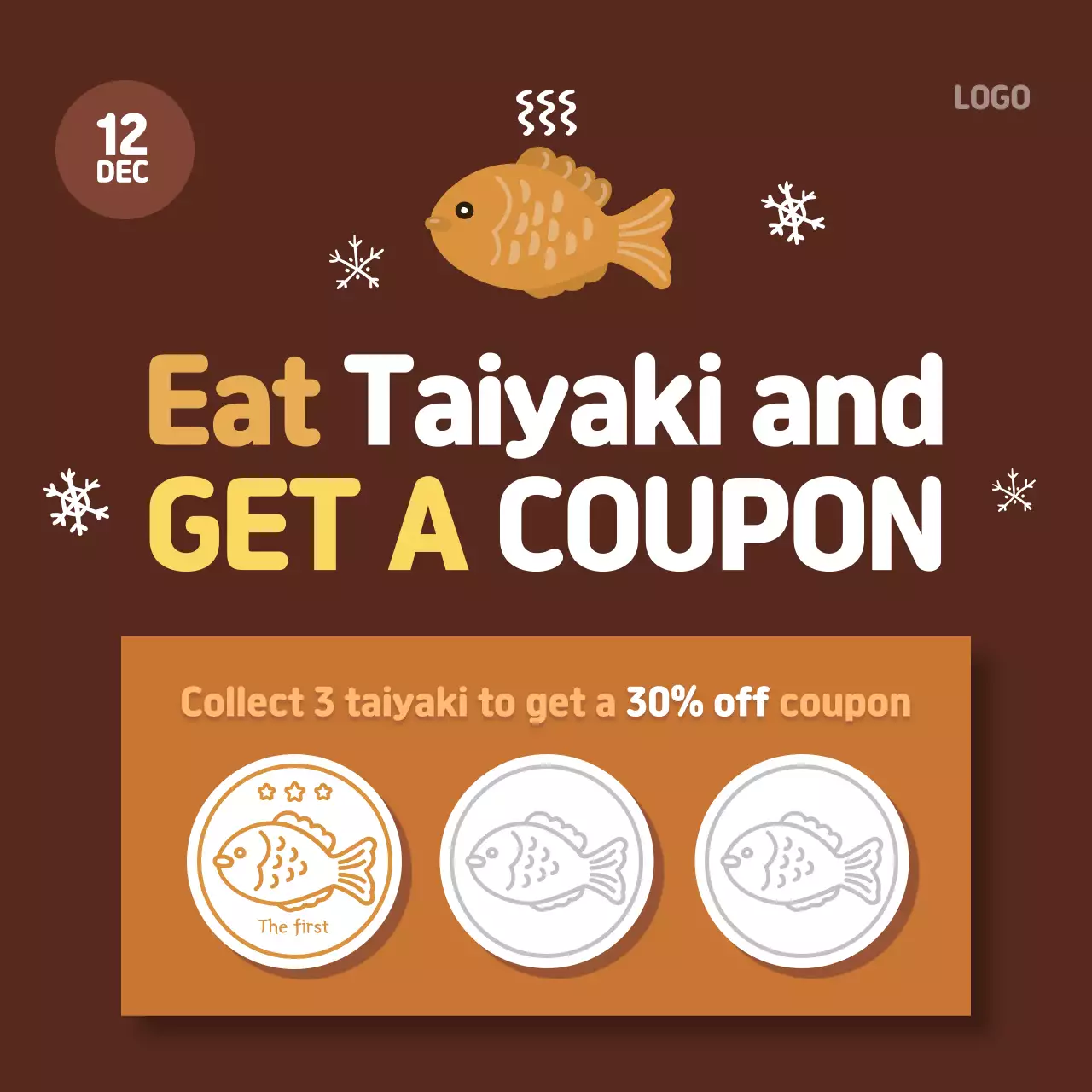 Brown Trendy Coupon Promotion Instagram Post