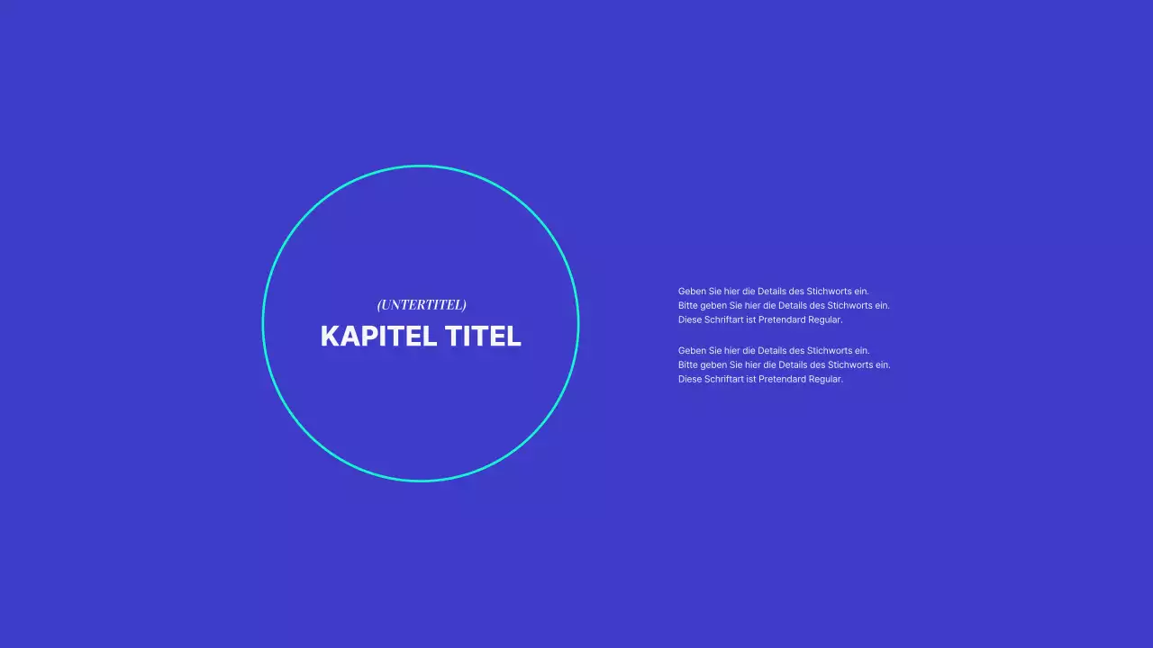 Eine einfache Mappe in Blau und Weiß