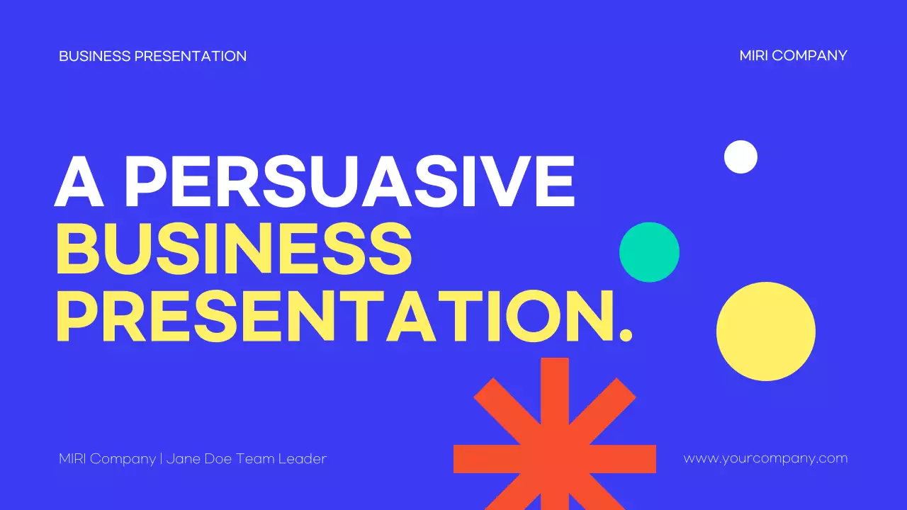 블루 모던 비즈니스 프레젠테이션