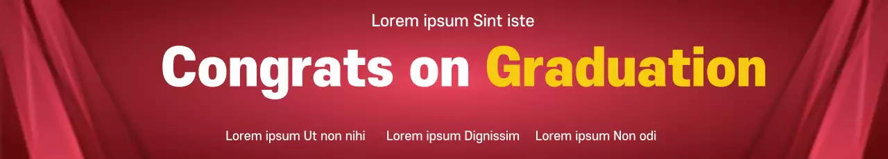 Faixa de felicitações de formatura simples vermelha