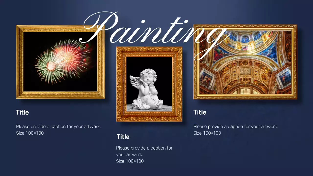 Gold Elegant Art Exhibition Presentation