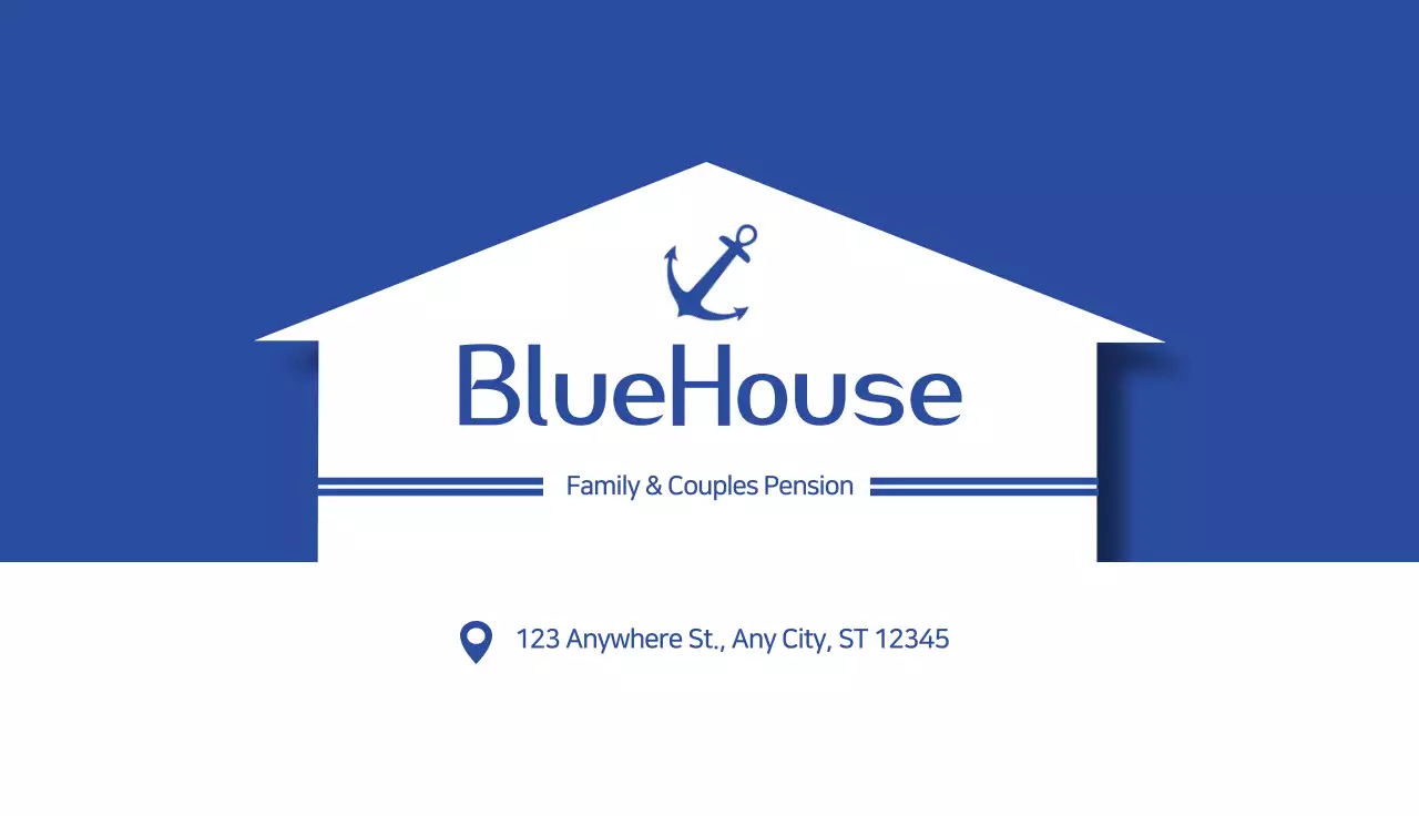 Blue Minimal Pension Business Card