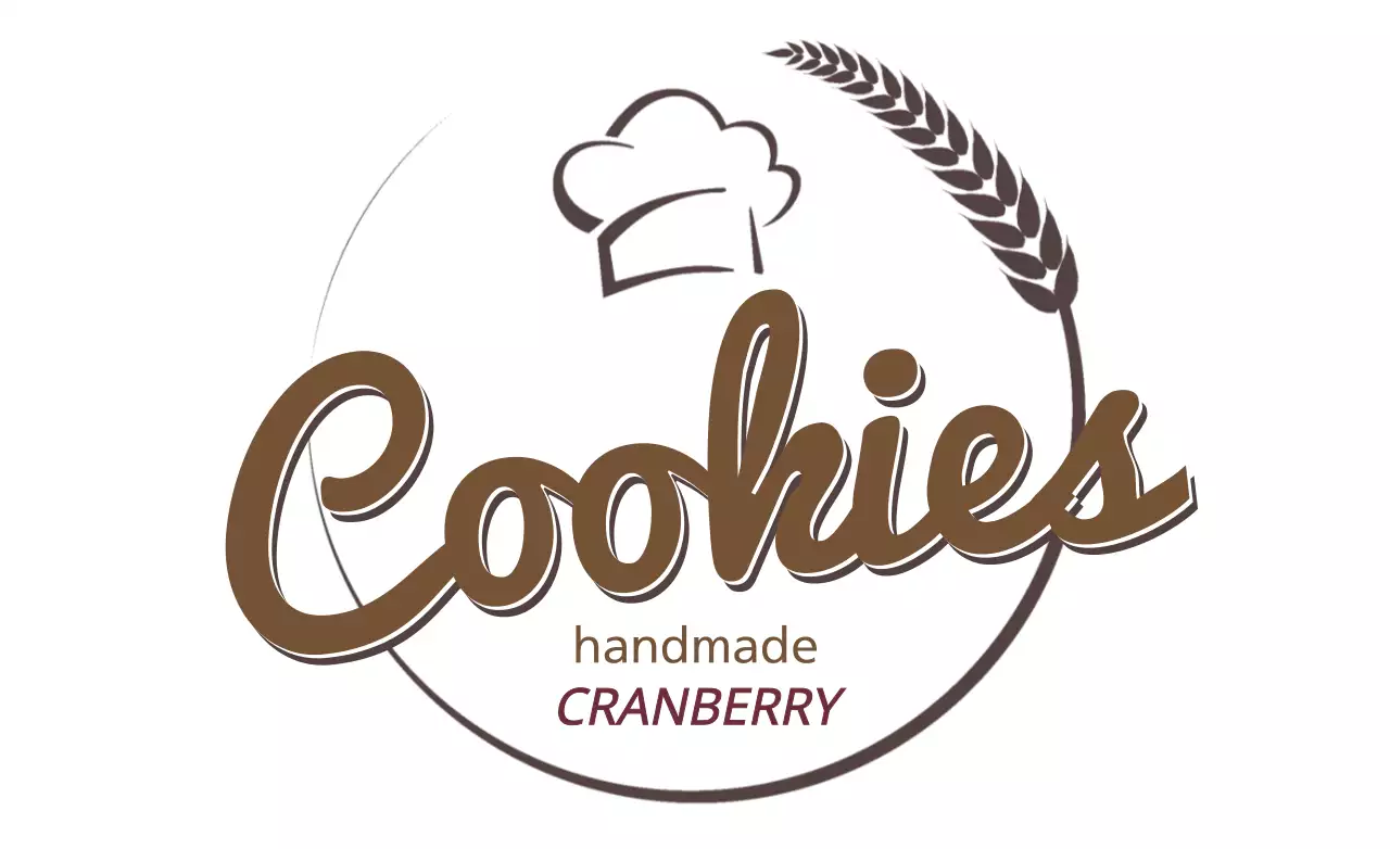 Banner de propaganda de biscoitos simples marrons