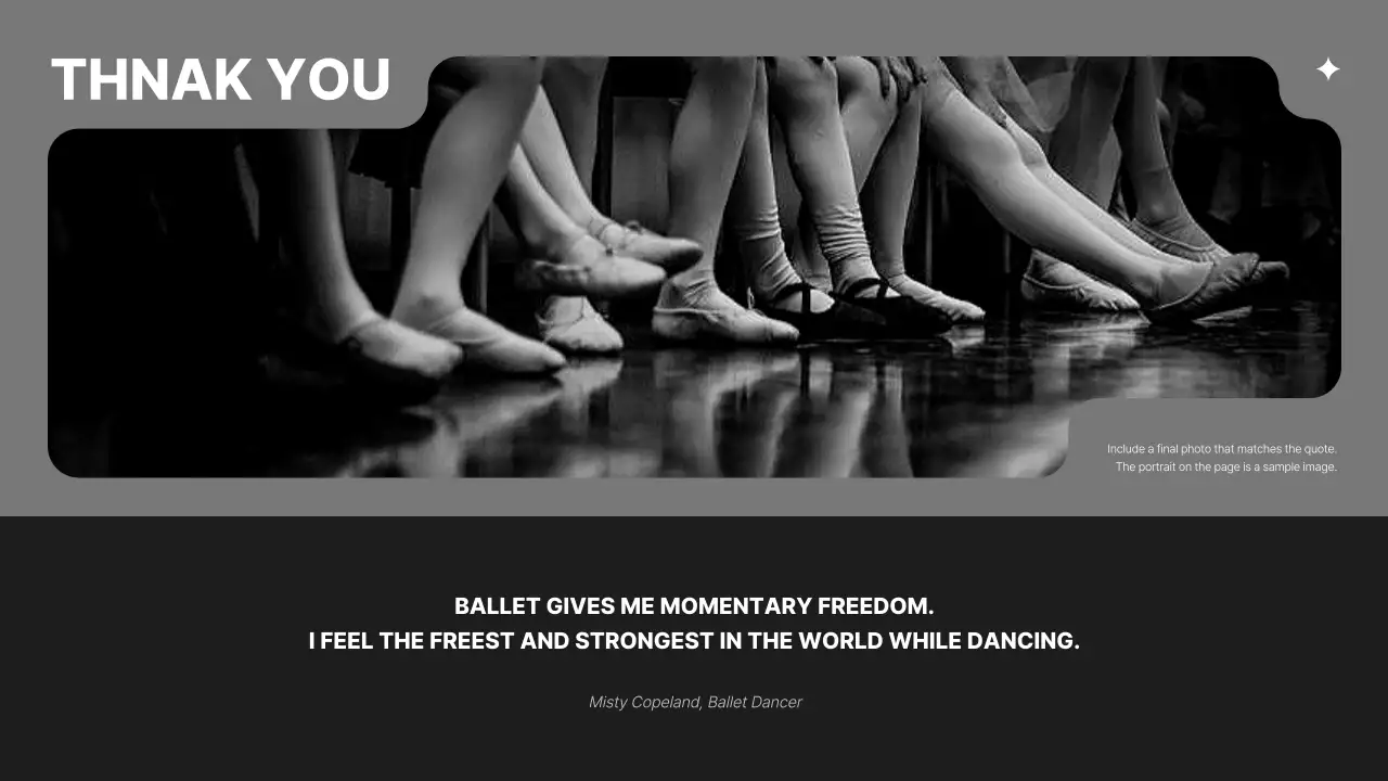 블랙 미니멀 댄스 소개 프레젠테이션