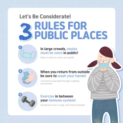 Blue Simple Health Guideline Instagram Post