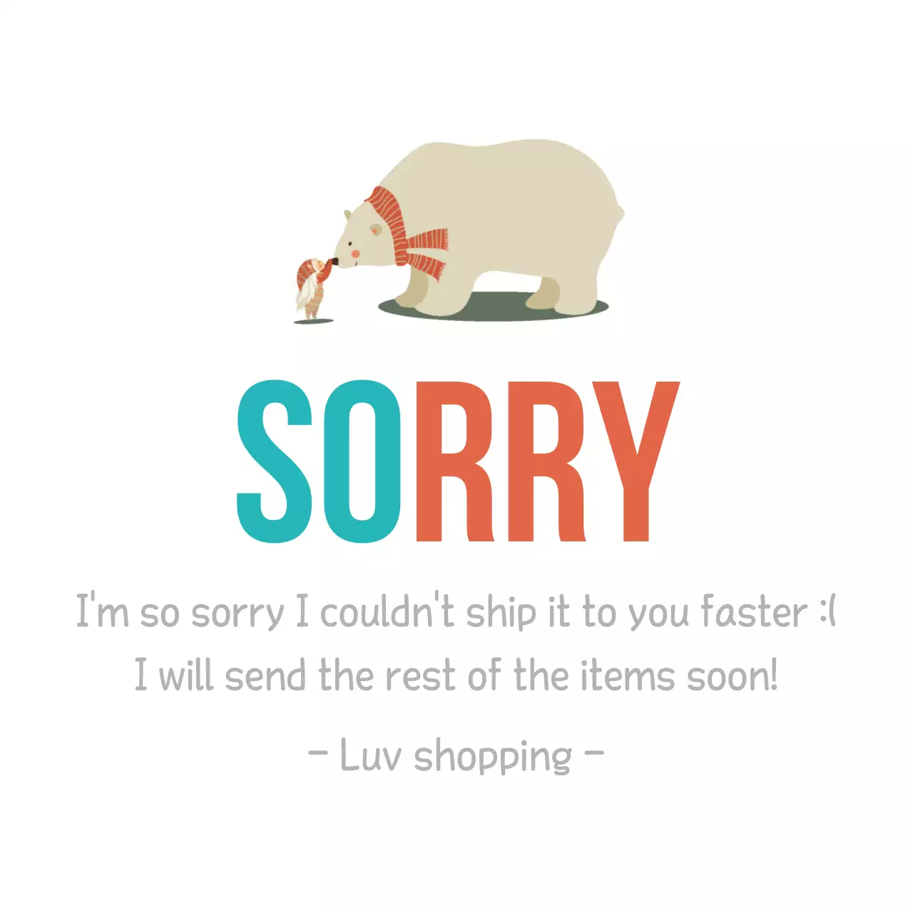 Beige Simple Apology Announcement Banner