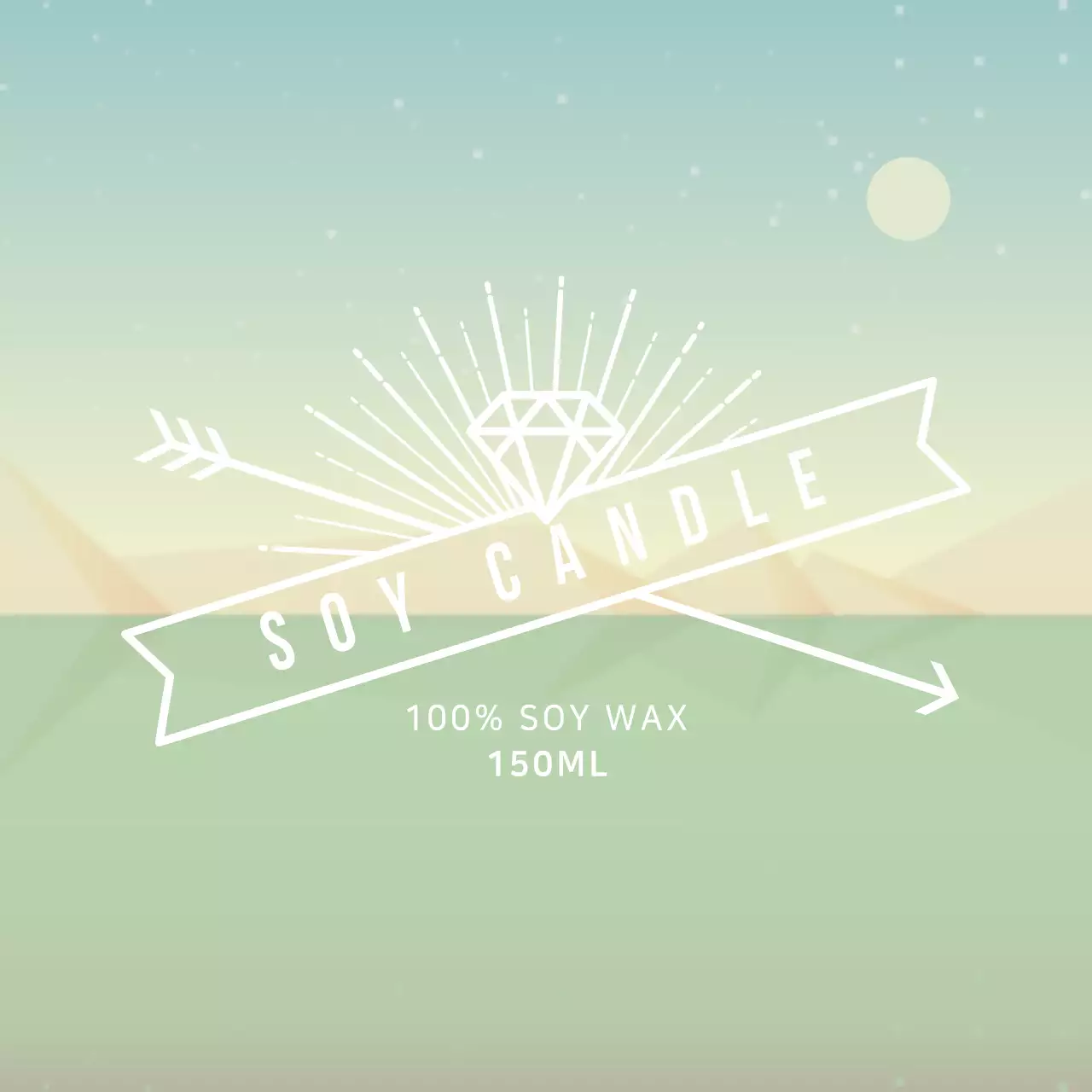 Biểu ngữ quảng cáo nến tối giản Pastel