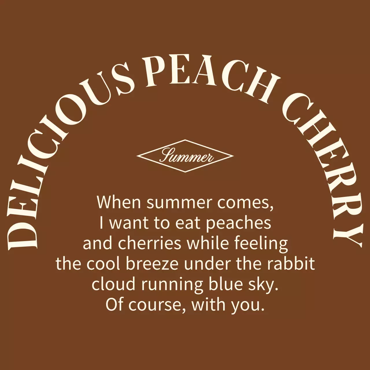 Emotional concept personalized merchandise with text in brown and light yellow.