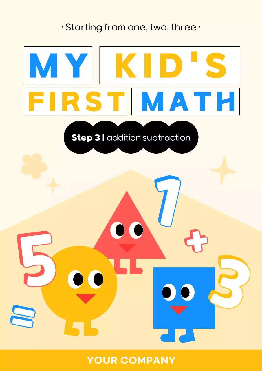 Yellow Playful Math Guide Book Cover