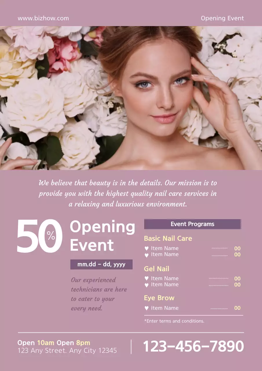 Pink Elegant Beauty Promotion Poster