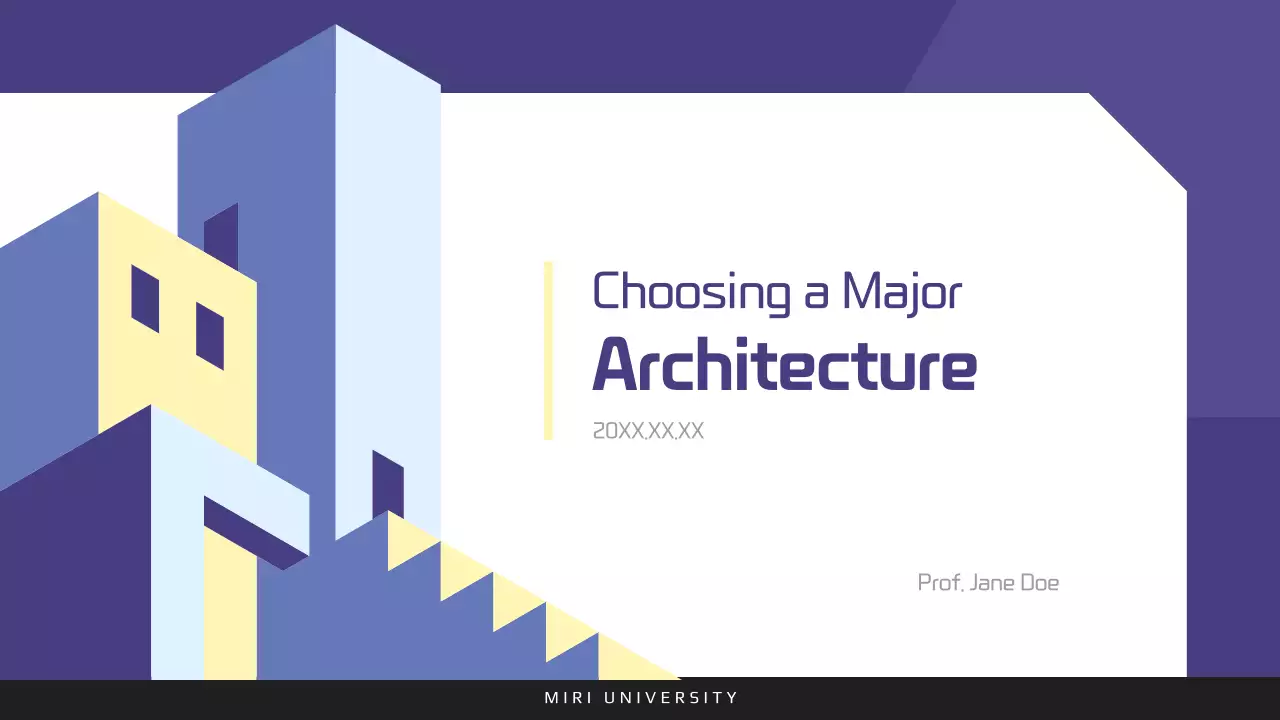 보라색 기하학적 건축 강의 프레젠테이션