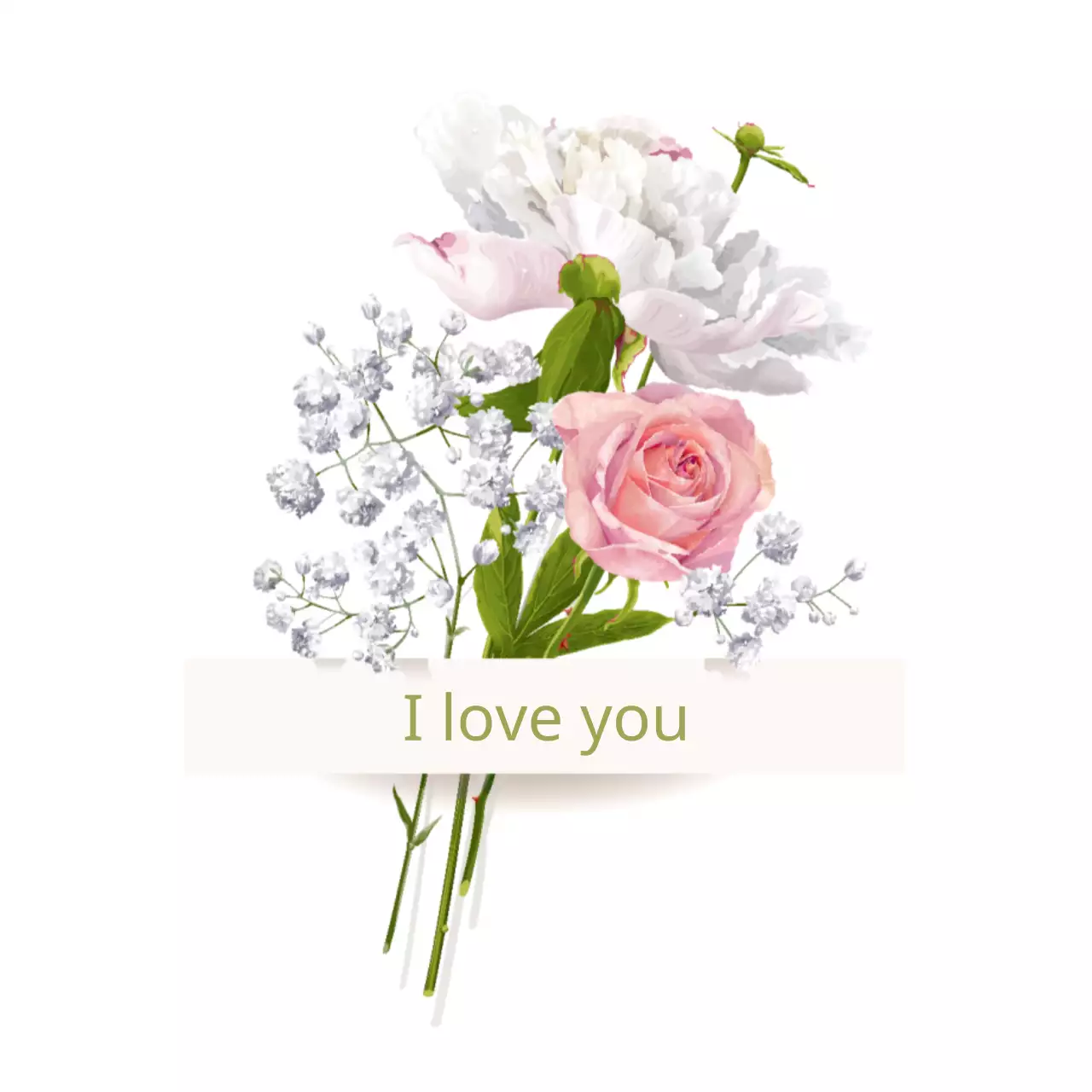 Pink Elegant Love Card Banner