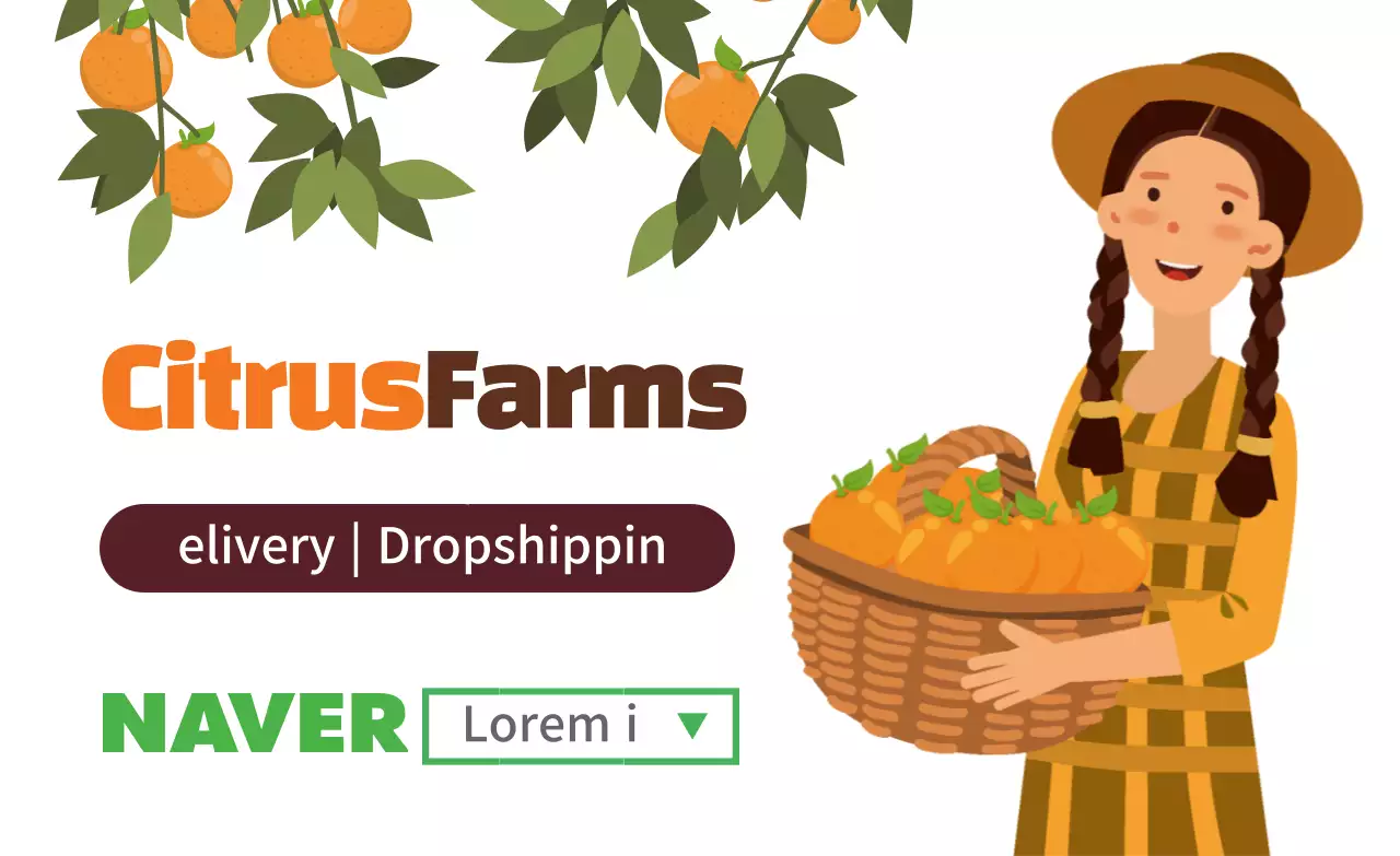 White illustration cute produce farm label