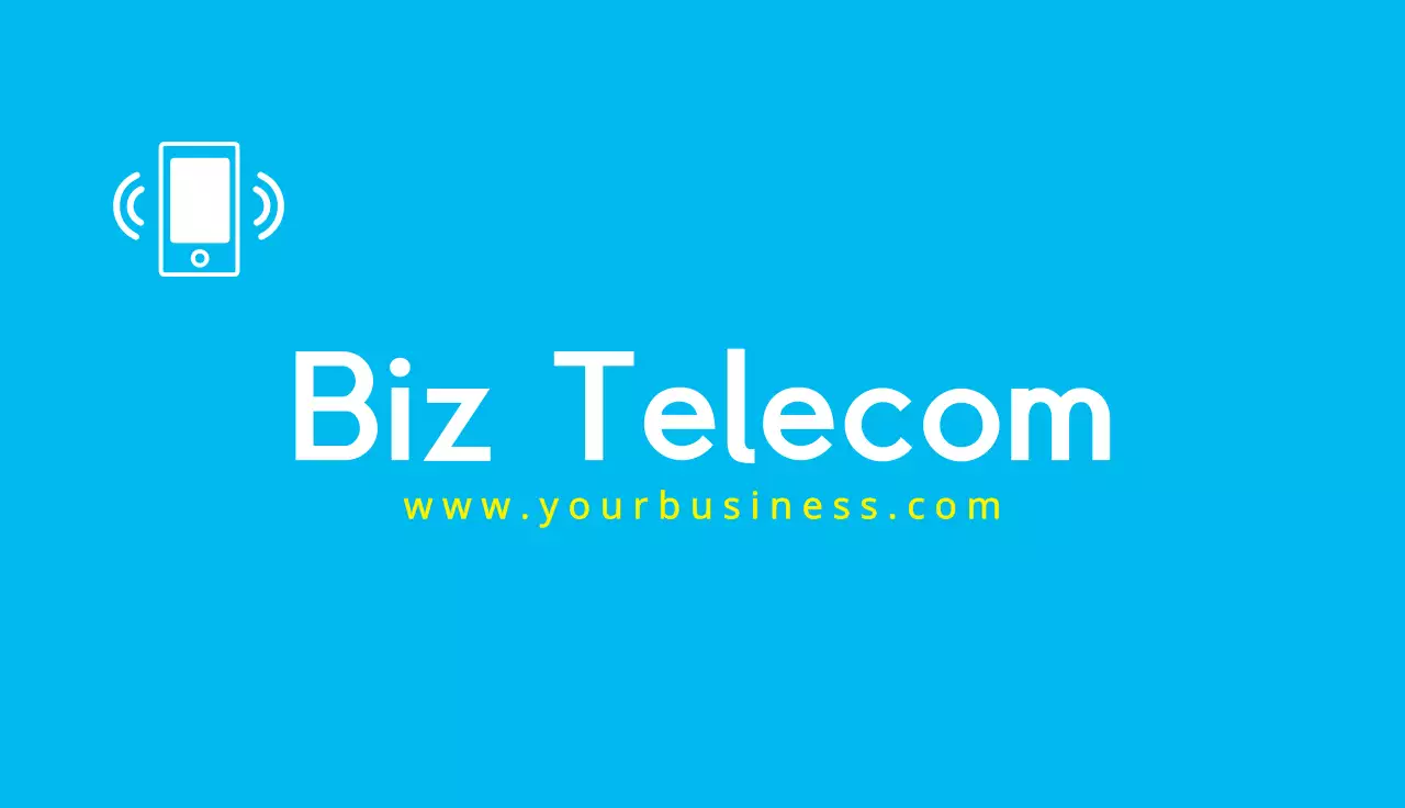 Blue Modern Telecom Business Card