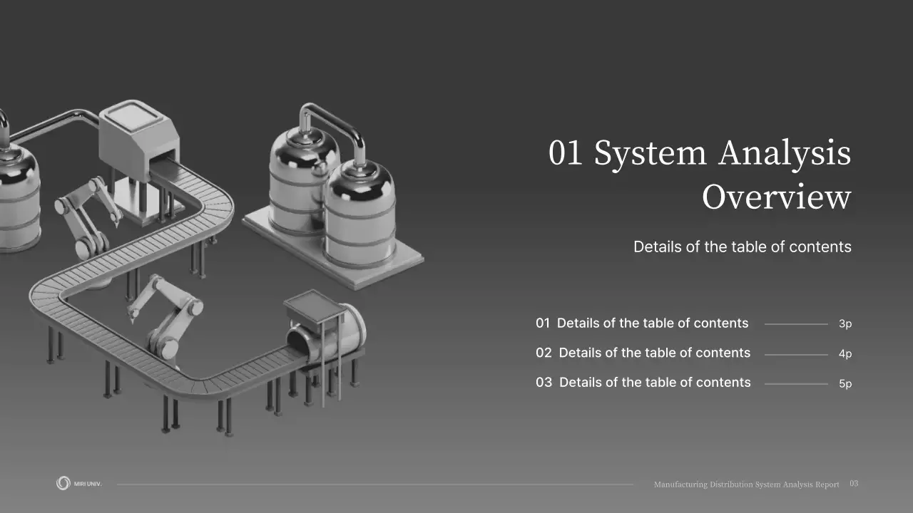 Grey Professional Manufacturing Report Presentation