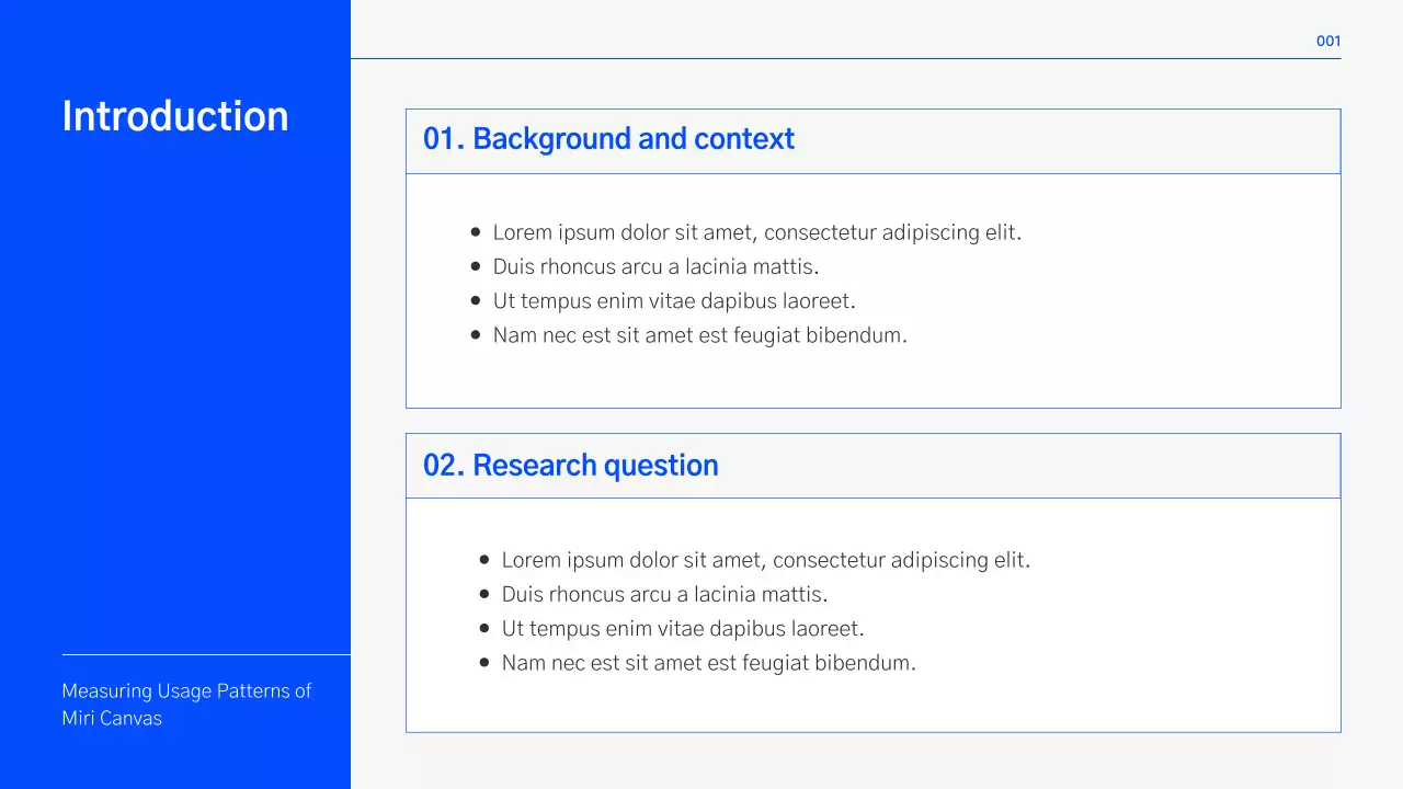 A clean college thesis theme in blue and gray