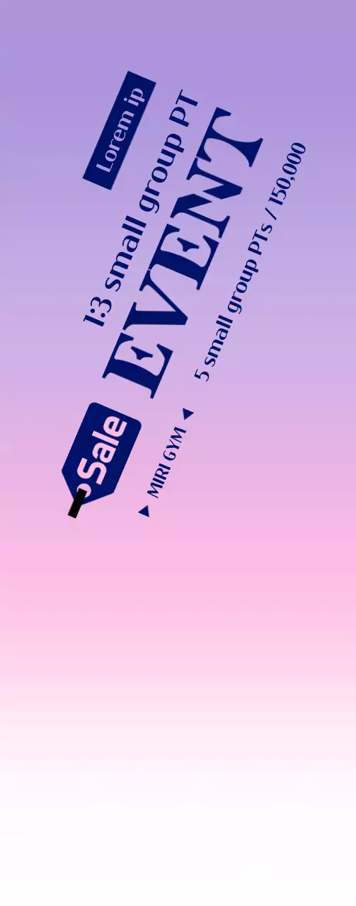 Promote a gym group event with a gradient background