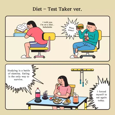 Beige Comic Diet Meme Social Media Post