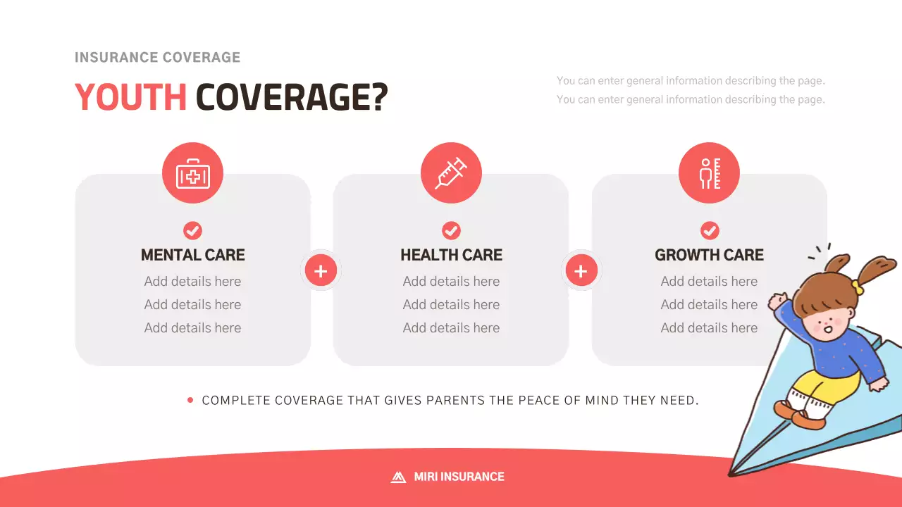 Cute pink children's insurance proposal