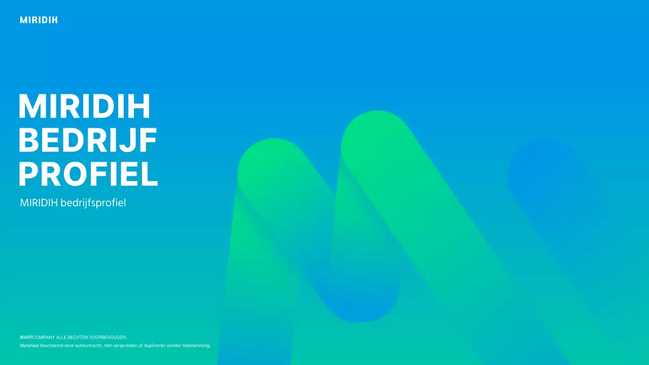 Een moderne bedrijfsbrief in blauw en chartreuse