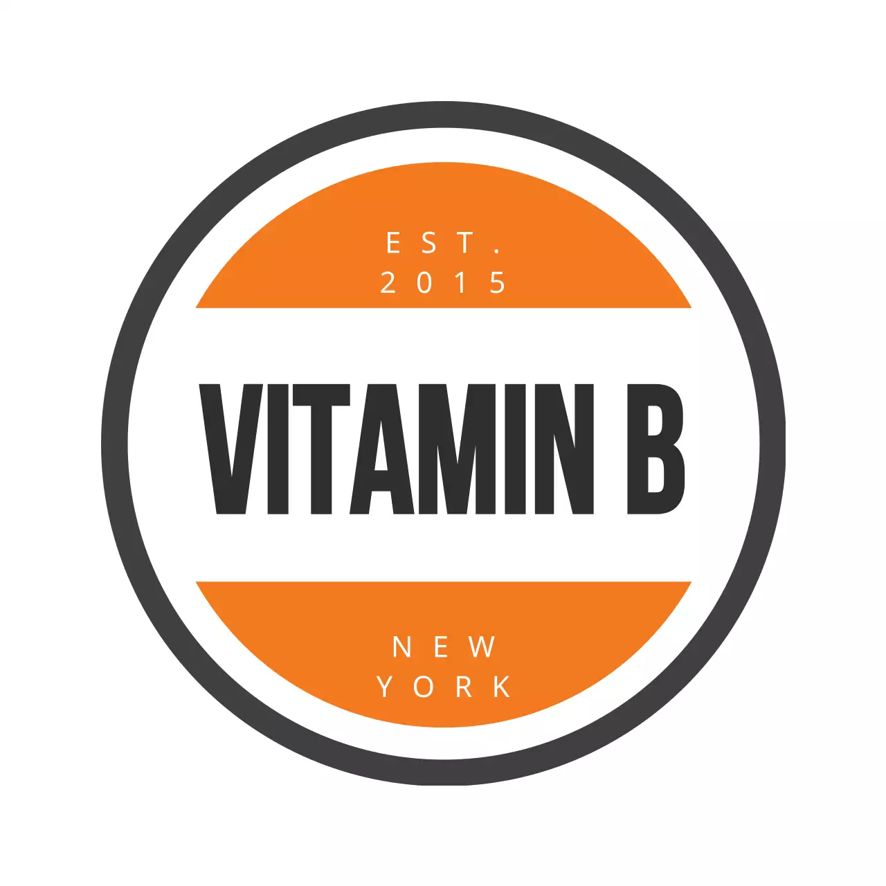 Orange Minimal Vitamin Advertisement Logo