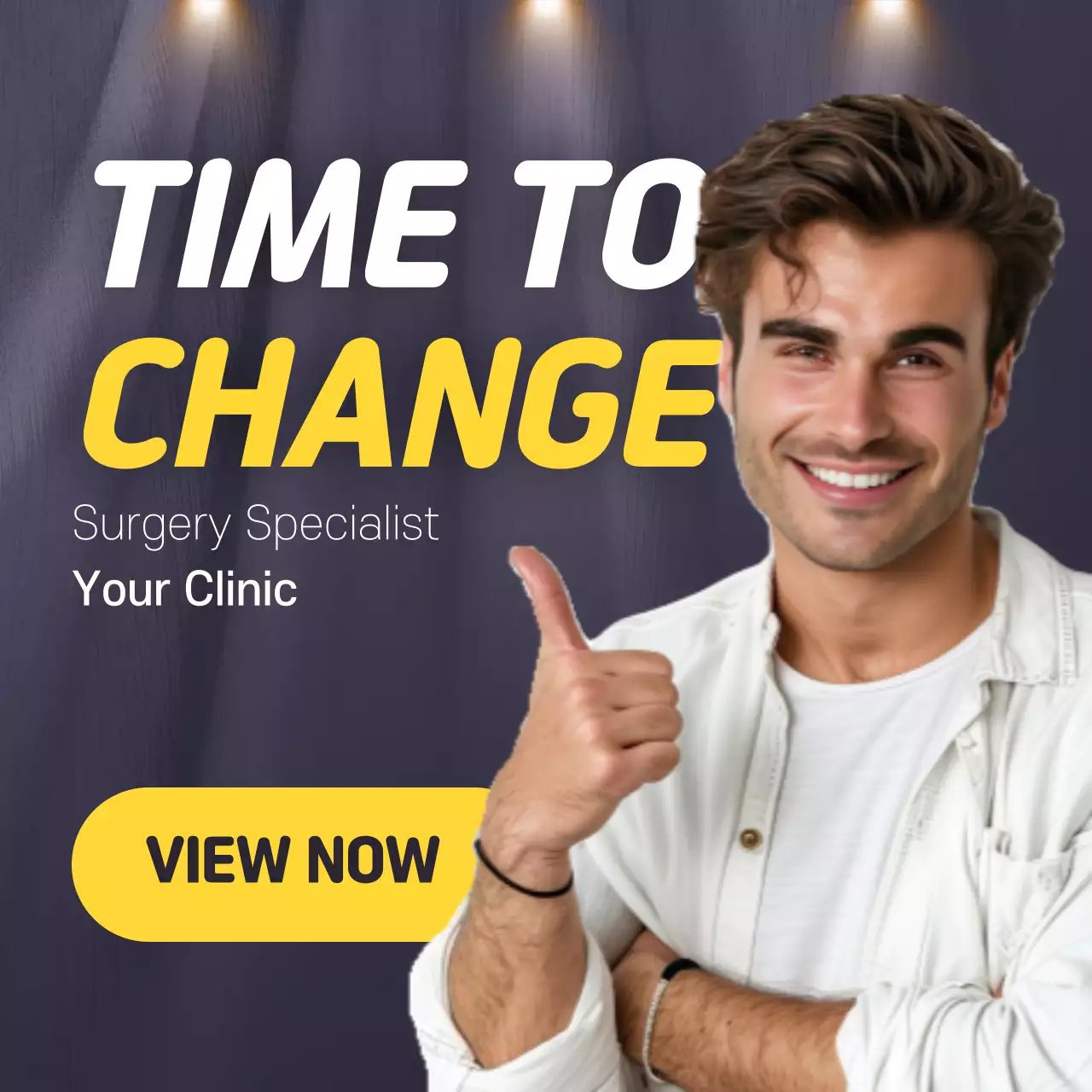 Yellow Modern Surgery Promotion Instagram Post