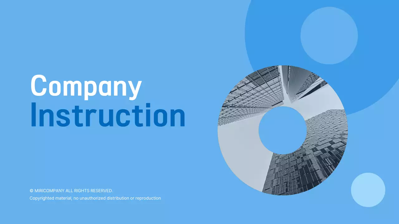 A simple blue company letter