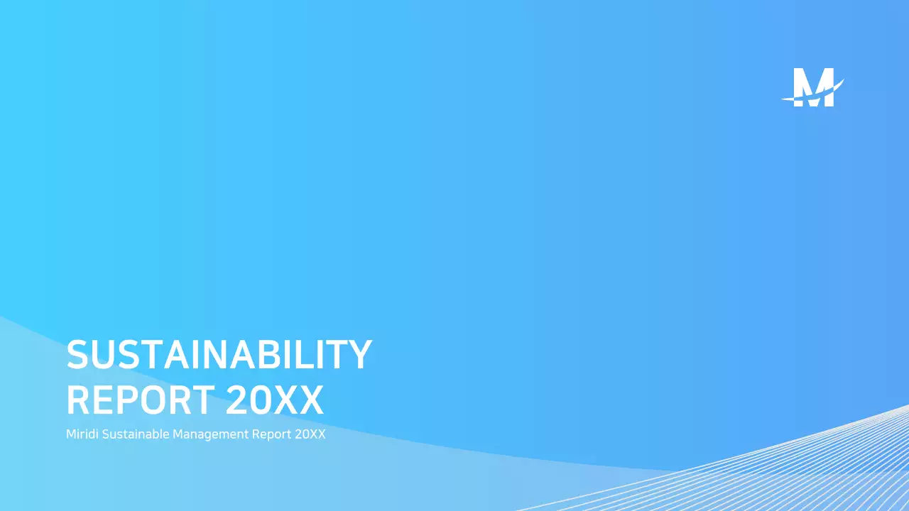 Light blue neat corporate ESG sustainability report presentation ppt