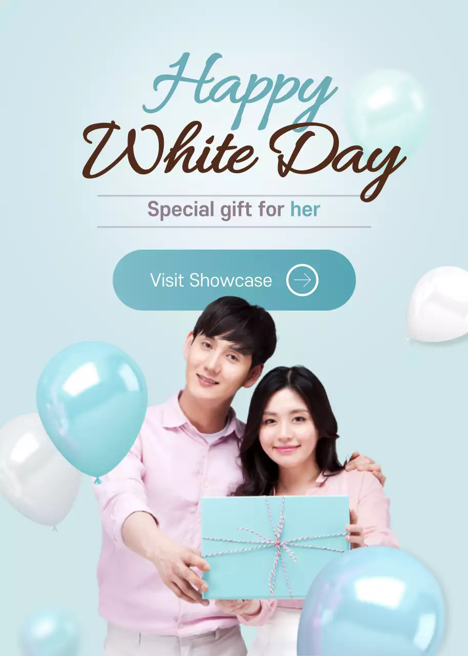 Poster quảng cáo Valentine thời thượng màu hồng