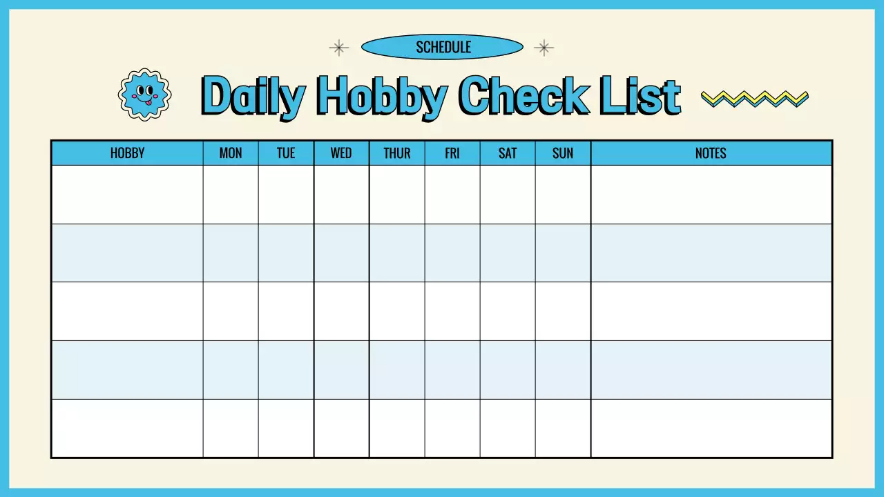 Light purple and ivory color hobby diary template
