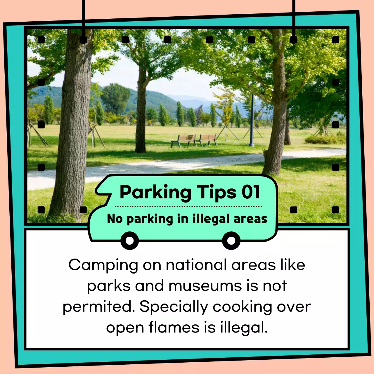 Coral Trendy Travel Guide Instagram Carousel