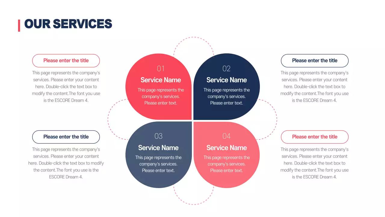 Red Modern Services Layout Infographic